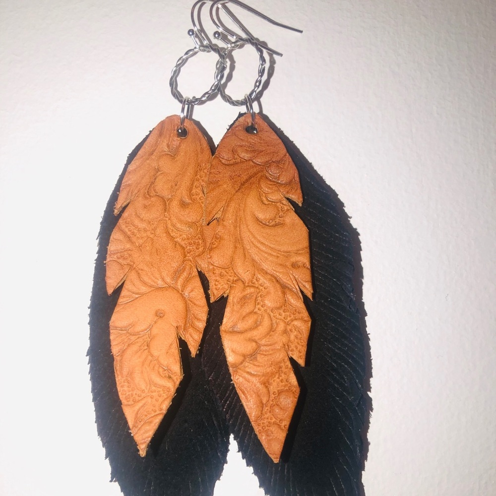 Handmade Leather Earrings